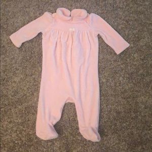 Ralph Lauren Pink Suede Baby Onesie Size 3 Months